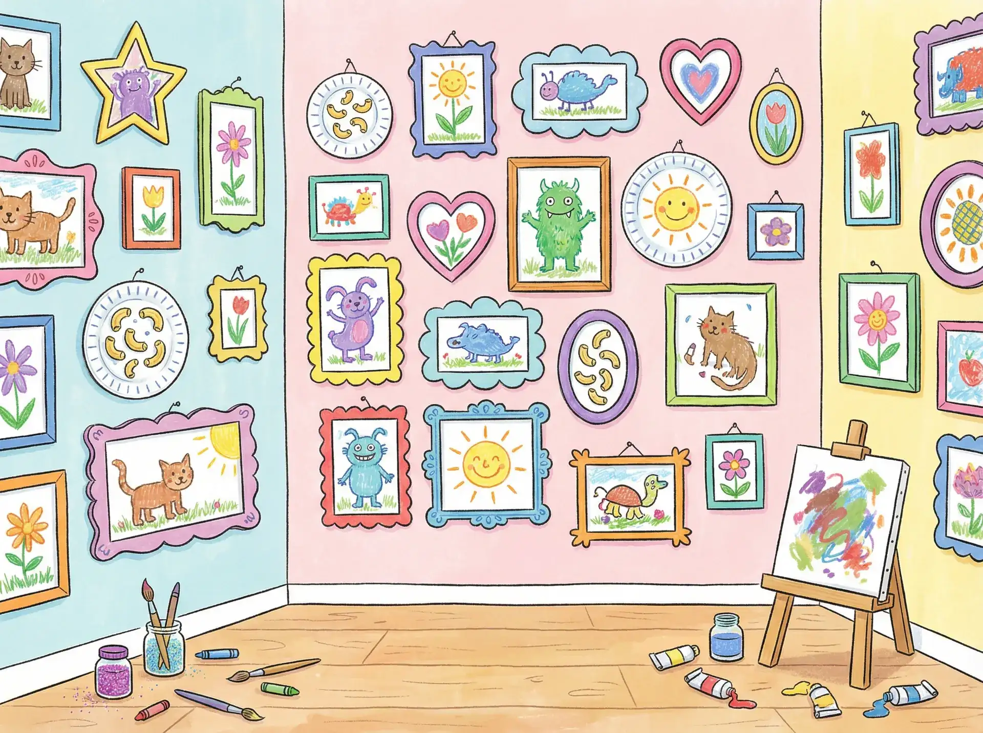 小朋友的彩色画作 - 天天炫斗布鲁 创意展示